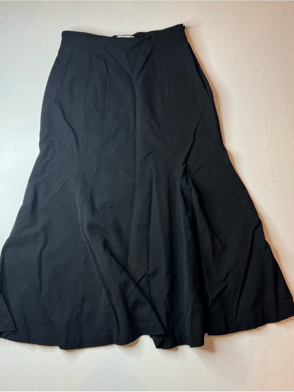 Vintage Liz Claiborne 100% Wool Black Mermaid Maxi Skirt